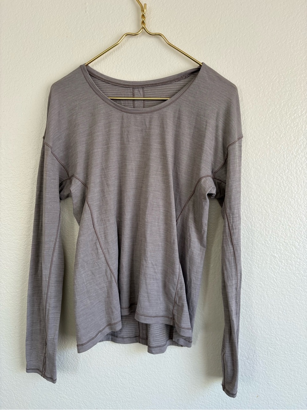 lululemon athletica Long-Sleeve Crewneck Top in Brown color